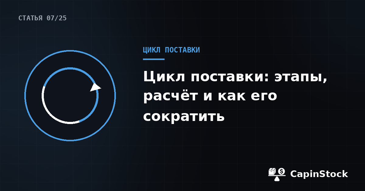 Цикл поставки: из чего состоит и как его сократить