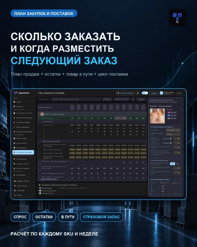 Сколько товара заказать и когда разместить следующий заказ